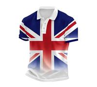 Generisch Camicia da uomo a maniche corte con bottoni, tessuto misto traspirante, per il tempo libero e tutti i giorni secondo, Blu marino, 5XL