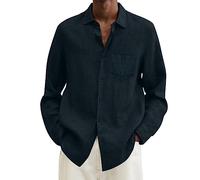 Generisch Camicia da uomo a maniche lunghe, Oktoberfest, con colletto alto, per il tempo libero, da uomo, a quadri, per l'Oktoberfest e delicato sulla pelle, Marine-B, 4XL