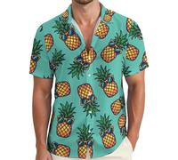 Generisch Camicia da uomo alla moda per gite casual con vestibilità su misura, dettagli a bottone, elasticizzato in quattro direzioni per un comfort ottimale in primavera e inverno, facile da pulire