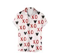 Generisch Camicia da uomo con stampa digitale 3D, design alla moda a maniche corte per look casual, tessuto traspirante, facile da pulire, maglietta per tutti i giorni per gli amanti dello stile