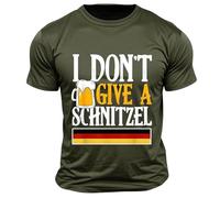 Generisch Camicia da uomo Oktoberfest, a maniche corte, girocollo, con stampa bandiera tedesca, Verde Beer Shirt Uomo, M