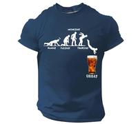 Generisch Camicia da uomo Oktoberfest, a maniche corte, girocollo, con stampa bandiera tedesca, Z01-blau Beer Shirt Uomo, 3XL