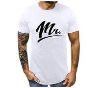 Generisch Camicie Stampa Coppie Top Amore Lettera San Valentino T Uomini Manica Corta Camicetta Donne Top, bianco, L