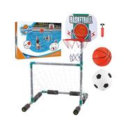 Generisch Canestro da basket per la piscina, giochi interattivi per la piscina, cestino da basket galleggiante interattivo con porta da calcio, per bambini e ragazzi all'aperto
