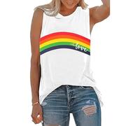 Generisch Canotta casual da indossare tutti i giorni. Vestibilità ampia per la primavera, l'estate comoda e rilassata, perfetta da abbinare ai jeans. Top in pizzo da donna, bianco, M