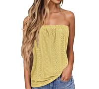 Generisch Canotta estiva da donna con design cavo, perfetta per l'uso quotidiano. e comoda da abbinare a jeans o pantaloni casual, ideale per la stagione calda. Magliette a maniche lunghe bianche da