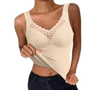 Generisch Canottiera termica come strato base foderato, a maniche lunghe, biancheria intima termica per le fredde giornate invernali, attività all'aria aperta, beige., 3XL