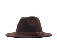 Generisch Cap 45 con ampia cintura in lana classica ha berretto da baseball da donna originale, caffè, Taglia unica