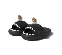 Generisch CapibaraShark Slides for Women Men Soft Non Slip Breathable Funny EVA Slides, Summer Capybara Shark Slippers, Nero , 36/37 EU