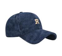 Generisch Cappelli da baseball da uomo - Lettera 3D in rilievo R regolabile e strutturato, copricapo classico per abbigliamento casual, viaggi e strada quotidiana al lavoro, Famili, blu navy, XXXS
