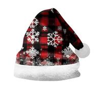 Generisch Cappelli invernali da uomo caldi feste e costumi events Christmas Tree Santa Printing Santa's Hat Turban Donna (rosso, M)