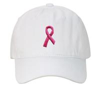 Generisch Cappelli per cancro al seno, da donna, ricamati, regolabili, per la coscienza del cancro al seno, idea regalo per donne