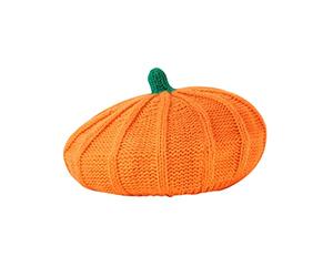 Generisch Cappello a spintore per bambini, estivo, a forma di zucca, invernale, in cotone caldo, per corsa, per genitori, figli, set invernale da donna, Colore: arancione., Taglia unica