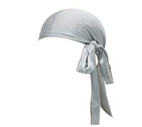 Generisch Cappello Blu Durag Opzioni multicolori | Silk Du Rags per uomini donne | Perfetto per trecce ondulate riccioli cappello da pescatore, argento, Taglia unica