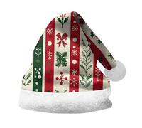 Generisch Cappello da caccia natalizio, invernale, caldo, alla moda, elastico, casual, adatto per uomo e donna, costume di Halloween per bambini (rosso, M)