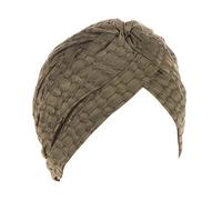 Generisch Cappello da donna turbante nodo prelegato, cappelli camionista nero uomo, verde militare, Taglia unica