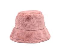 Generisch Cappello da pescatore termico invernale in tinta unita per donne, Colore: rosa., M