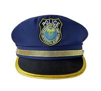 Generisch Cappello da polizia per bambini, cappello da travestimento per ragazze e ragazze, classico berretto uniforme per carnevale, giochi di ruolo o Halloween, accessorio per costume della polizia