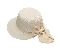 Generisch Cappello da sole da bambina con protezione per il collo, cappello da spiaggia, cappello da sole, cappello da donna pieghevole, bianco, Taglia unica