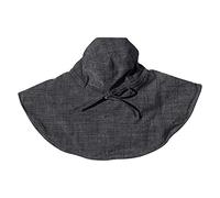 Generisch Cappello da sole da bambina con tesa per escursioni estive, protezione solare, sistema giornaliero, cappello letterario e artistico, lavabile, Nero , Taglia unica