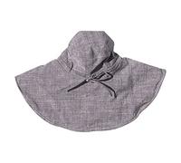 Generisch Cappello da sole da bambina con tesa per escursioni estive, protezione solare, sistema giornaliero, cappello letterario e artistico, lavabile, grigio., Taglia unica