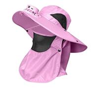 Generisch Cappello da sole da uomo, impermeabile, con protezione per il collo, supporto per occhiali da sole, tesa larga, protezione UV, trekking, safari, cappello estivo