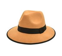 Generisch Cappello da sole da uomo, protezione per il collo, per coppie, cappello di lana, imitazione britannica, jazz, cilindro nero, cappello da uomo, marrone, Taglia unica