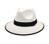 Generisch Cappello da sole da uomo, protezione per il collo, per coppie, cappello di lana, imitazione britannica, jazz, cilindro nero, cappello da uomo, bianco, Taglia unica