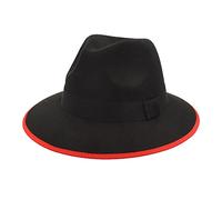Generisch Cappello da sole da uomo, protezione per il collo, per coppie, cappello di lana, imitazione britannica, jazz, cilindro nero, cappello da uomo, Nero , Taglia unica