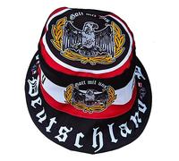 Generisch Cappello da sole nostalgico della Germania 1.0, cappello da pescatore, cappello da pescatore, nero, bianco, rosso., 59