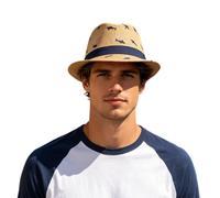 Generisch Cappello da sole per esterni, cappello jazz, cappello da spiaggia, compagno leggero per il tempo libero, vacanze, festival, Kh1, Taglia unica