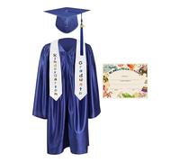 Generisch Cappello di laurea e vestaglia per bambini - Abbigliamento festivo per bambini per l'inizio della scuola - Vestito da festa per congratulazioni per bambini in età prescolare e asilo