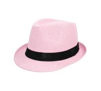 Generisch Cappello di paglia traspirante estivo casual per le donne uomini cappello cappello a tesa corta cappello da sole impermeabile, Colore: rosa., Taglia unica