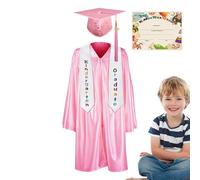 Generisch Cappello e mantello per scuola materna - Abbigliamento festivo per bambini per l'inizio della scuola, per lauree e giochi di travestimento, per bambine 5 ai 13 anni