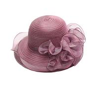 Generisch Cappello fascinator da donna, da sposa, matrimonio, tè, cappelli da baseball, accessori eleganti per feste, Lilla, Taglia unica