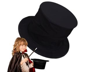 Generisch Cappello mago | Cappelli di abbigliamento per bambini | Cappello di primavera superiore nero Mago Hhat | Gioca HAT Set per Magic Shows, feste di compleanno, giochi scolastici, Halloween