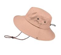 Generisch Cappello Panama unisex, con protezione estiva, traspirante, stile retrò, da escursionismo, realizzato a mano, ideale per attività all'aperto, cachi, Taglia unica