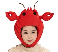 Generisch Cappello per costume, cappello rosso per travestimento, divertente cappello per travestimento, adatto per ragazze, compleanni, spettacoli teatrali, cosplay ed eventi