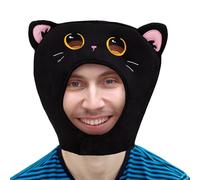 Generisch Cappello per gatti, copertura per la testa di gatto, simpatico cappello per gatti, per cosplay, decorazione per animali imbottiti, per feste e feste