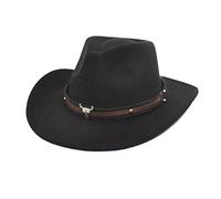Generisch Cappello sportivo da cowboy per adulti, casual, estivo, estivo, per bambini, con personalità classica, Nero , Taglia unica