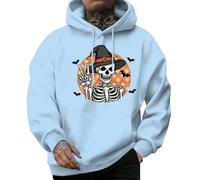 Generisch Cappotto gotico da donna con cappuccio, giacca punk outfit inverno luna stampa giacca da montagna streetwear felpa con cappuccio Halloween carnevale costume steampunk abbigliamento festa