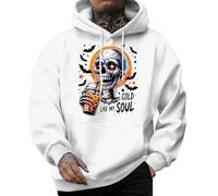 Generisch Cappotto gotico da donna con cappuccio, giacca punk outfit inverno luna stampa giacca da montagna streetwear felpa con cappuccio Halloween carnevale costume steampunk abbigliamento festa