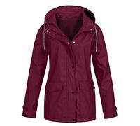 Generisch Cappotto impermeabile da uomo nero, trench da uomo, per autunno e autunno, lungo, parka pioggia, antivento, impermeabile, giacca per le mezze stagioni, oversize, unisex, per tutti i giorni