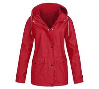 Generisch Cappotto impermeabile da uomo nero, trench da uomo, per autunno e autunno, lungo, parka pioggia, antivento, impermeabile, giacca per le mezze stagioni, oversize, unisex, per tutti i giorni
