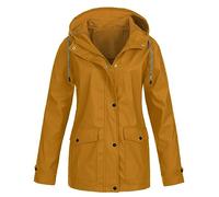Generisch Cappotto impermeabile da uomo nero, trench da uomo, per autunno e autunno, lungo, parka pioggia, antivento, impermeabile, giacca per le mezze stagioni, oversize, unisex, per tutti i giorni