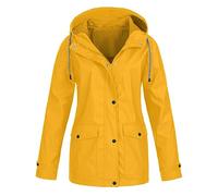 Generisch Cappotto impermeabile da uomo nero, trench da uomo, per autunno e autunno, lungo, parka pioggia, antivento, impermeabile, giacca per le mezze stagioni, oversize, unisex, per tutti i giorni