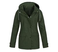 Generisch Cappotto impermeabile da uomo nero, trench da uomo, per autunno e autunno, lungo, parka pioggia, antivento, impermeabile, giacca per le mezze stagioni, oversize, unisex, per tutti i giorni