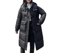 Generisch Cappotto invernale da donna durevole con lunghezza al ginocchio e silhouette morbida in morbida imbottitura sintetica per un calore ottimale in colori versatili, ideale per le giornate