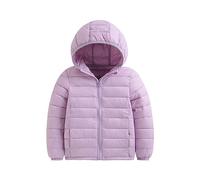 Generisch Cappotto invernale per bambini, con cappuccio, resistente alle macchie, antivento, caldo, per ragazze, Lilla, 18-24 Mesi