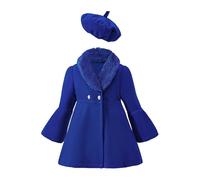 Generisch Cappotto Invernale Per Ragazze Con Cappuccio Sintetico Rimovibile, Caldo Ragazzo Inverno Giubbotto Vestiti Da Walker, Blu, 18-24 Monate